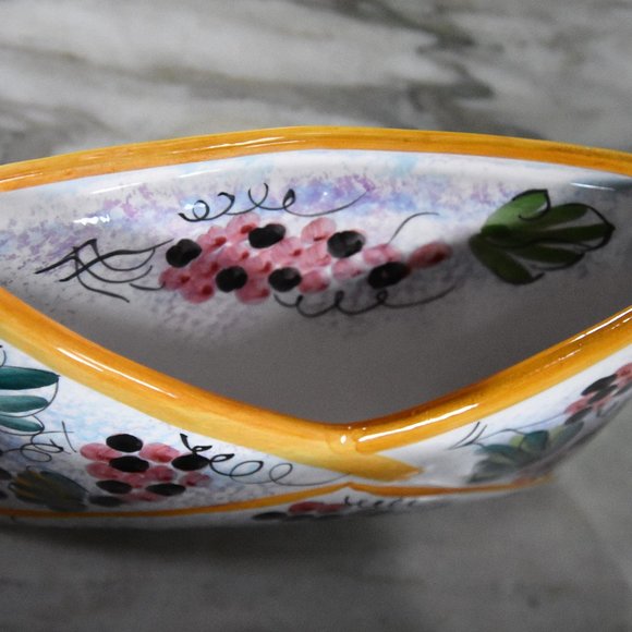 Unique! Pair of Pretty desktop or countertop porcelain mail, paper, card holder - Picture 8 of 8